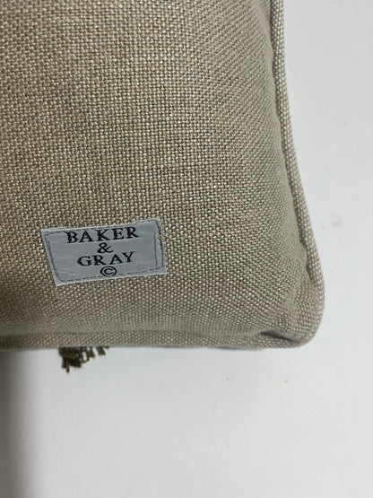 Cushion embroidered central panel