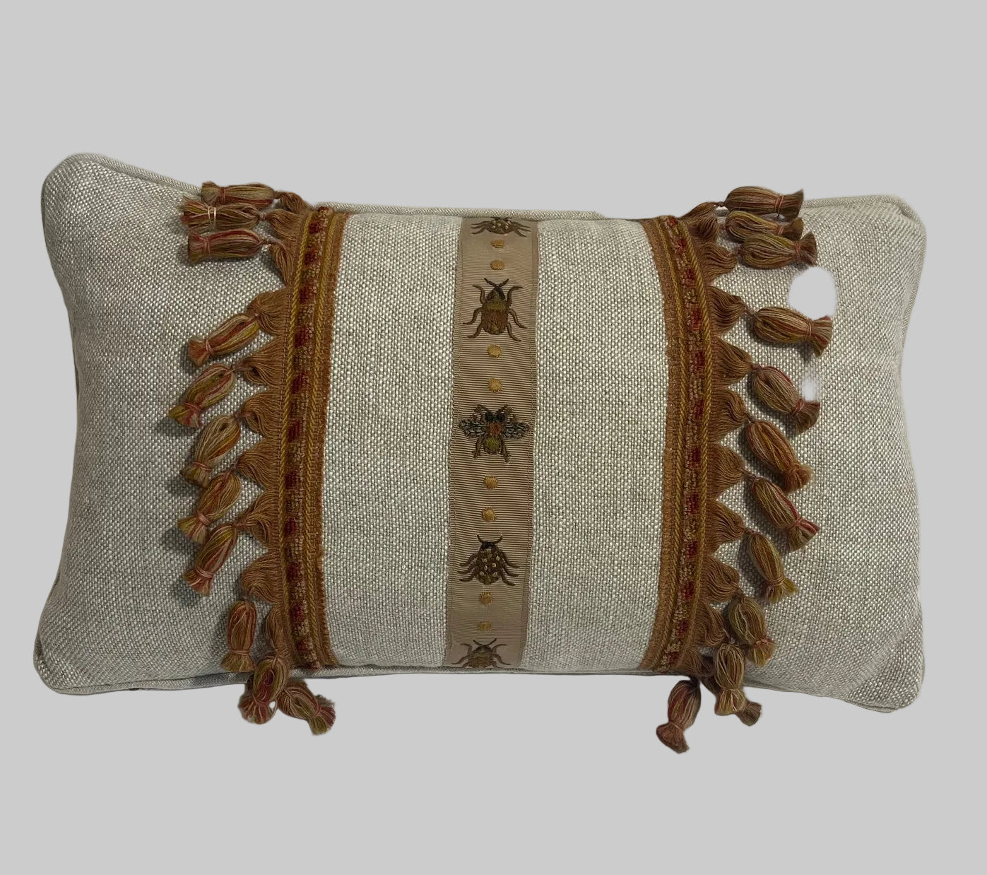 Cushion  Baker & Gray embroidered ribbon