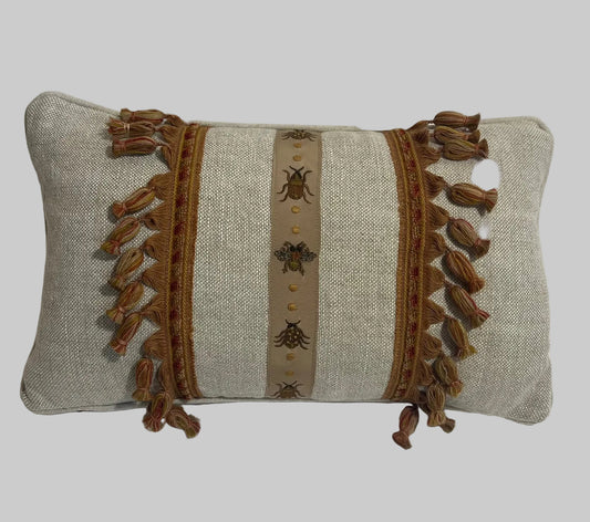 Cushion  Baker & Gray embroidered ribbon