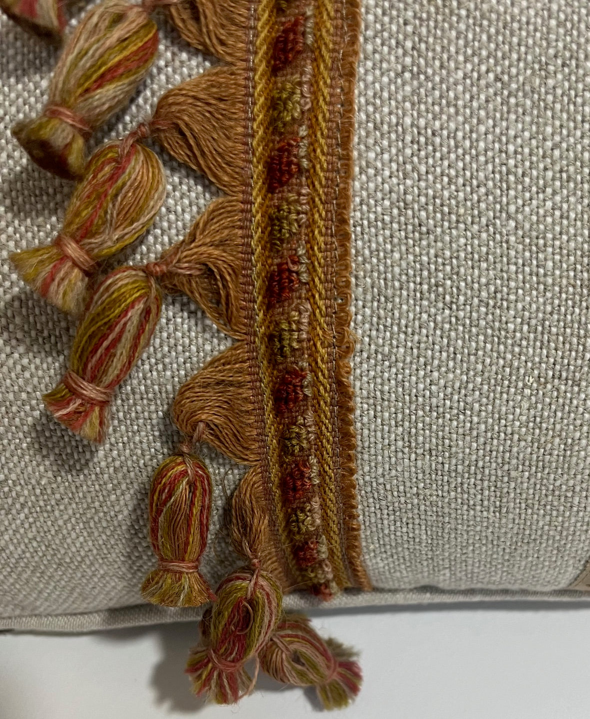 Cushion  Baker & Gray embroidered ribbon