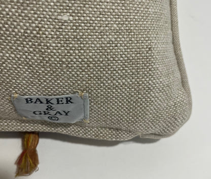 Cushion  Baker & Gray embroidered ribbon